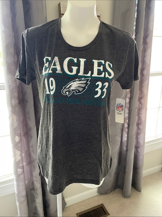 Nfl Team Tops - Philadelphia Eagles Women's Short Sleeve Tee - Charcoal